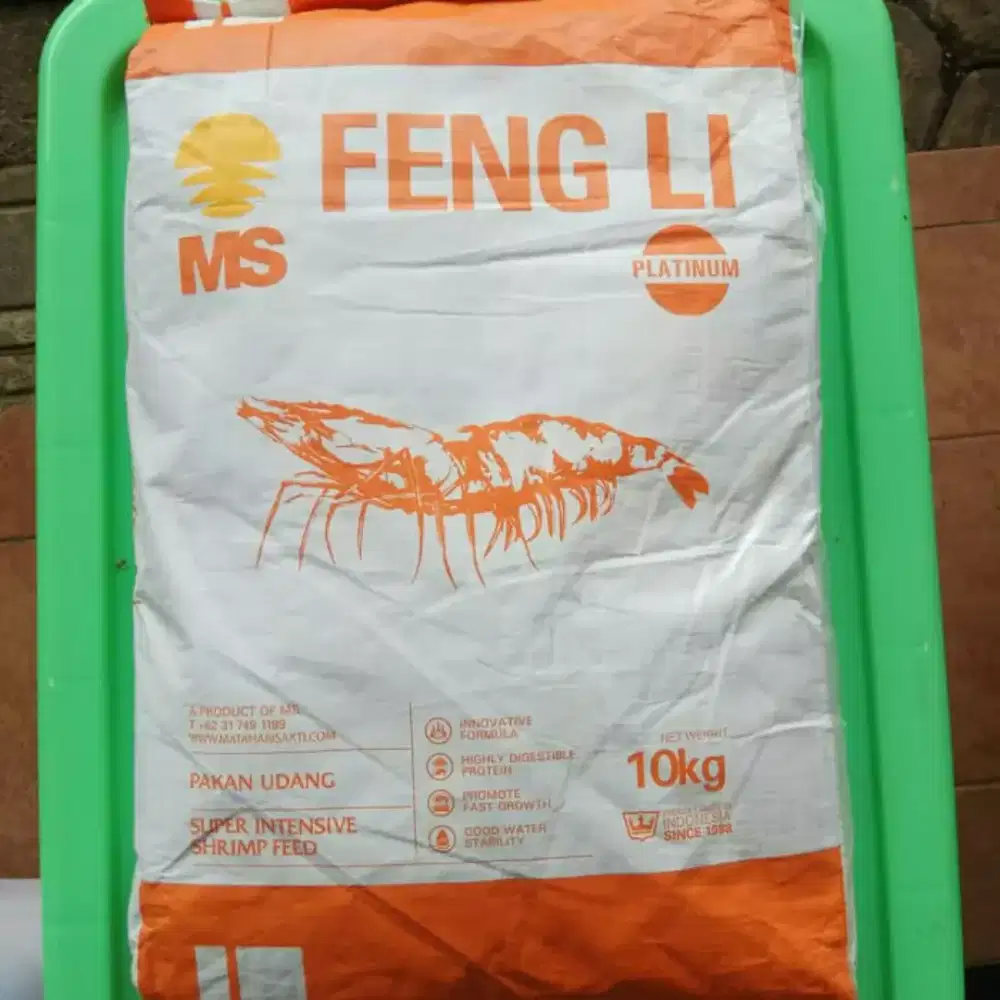 FENG LI 1 FENGLI pakan tenggelam pelet udang burayak ikan cupang 10kg