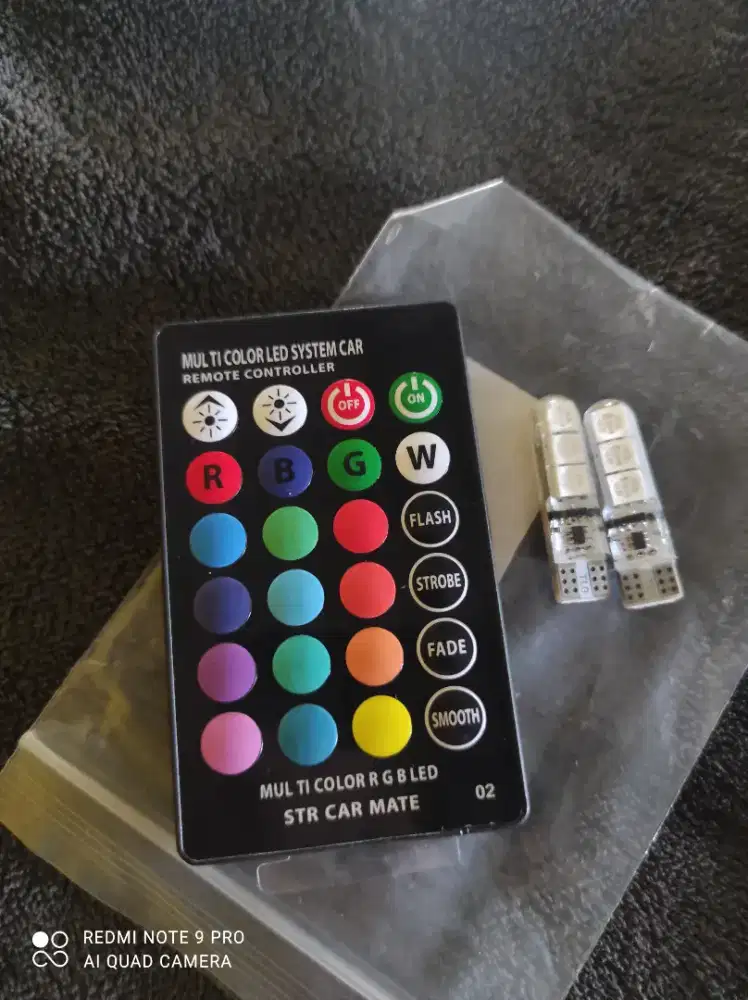 lampu senja t10 mobil motor bisa di remot berubah warna