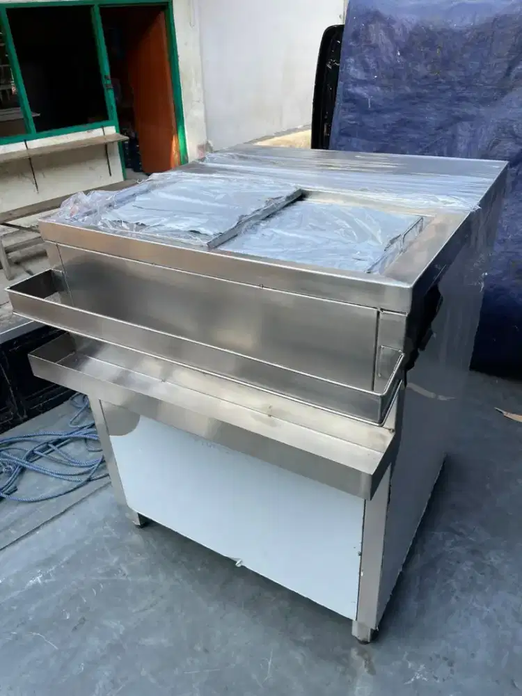 Ice bin Standing Stainless Steel with Speed Rail