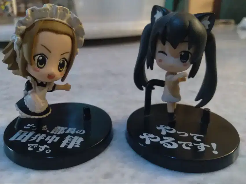 K-ON Chibi Figurine Tainaka Ritsu Maid ver. Nakano Azusa Cat Ears ver.
