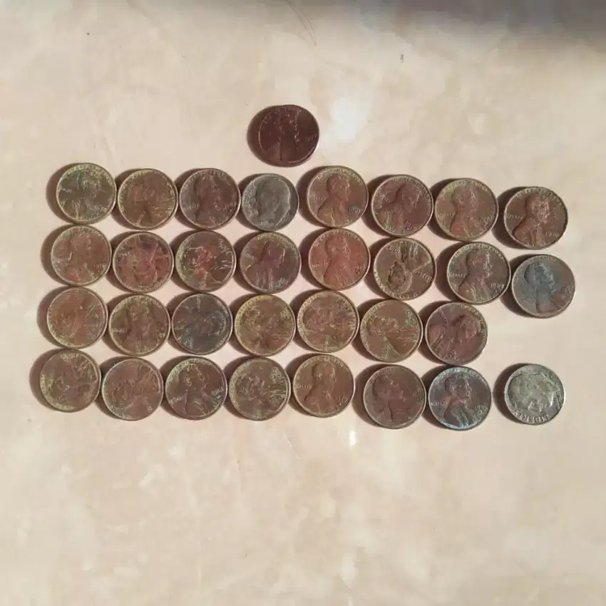 Uang coin jadul dr USA amerika thn 1930-1990