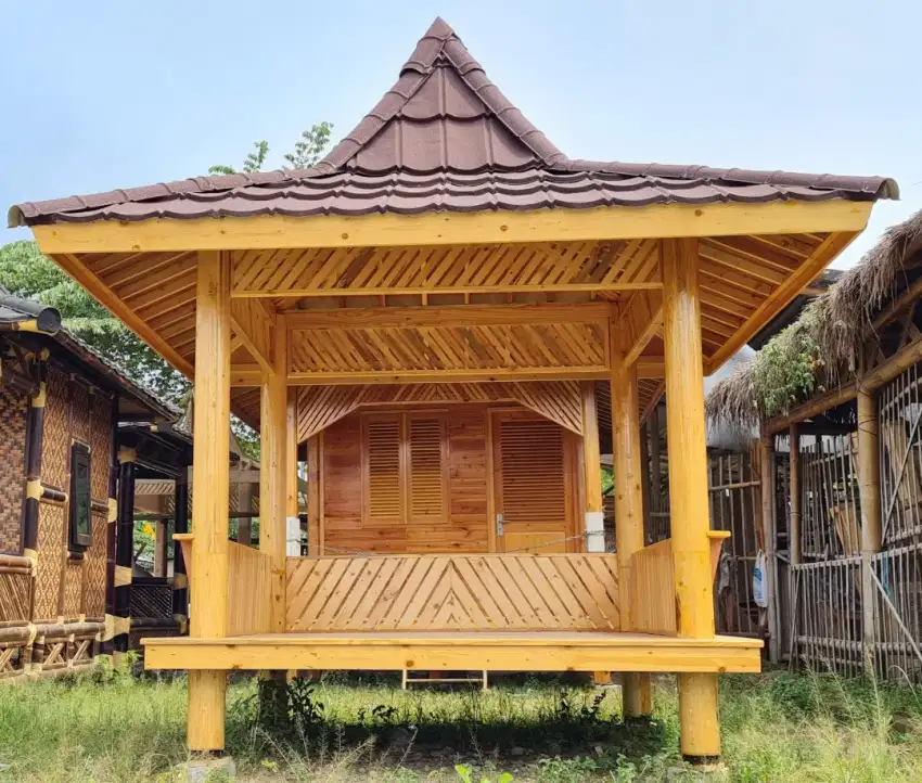 gazebo kayu jati belanda 2×2