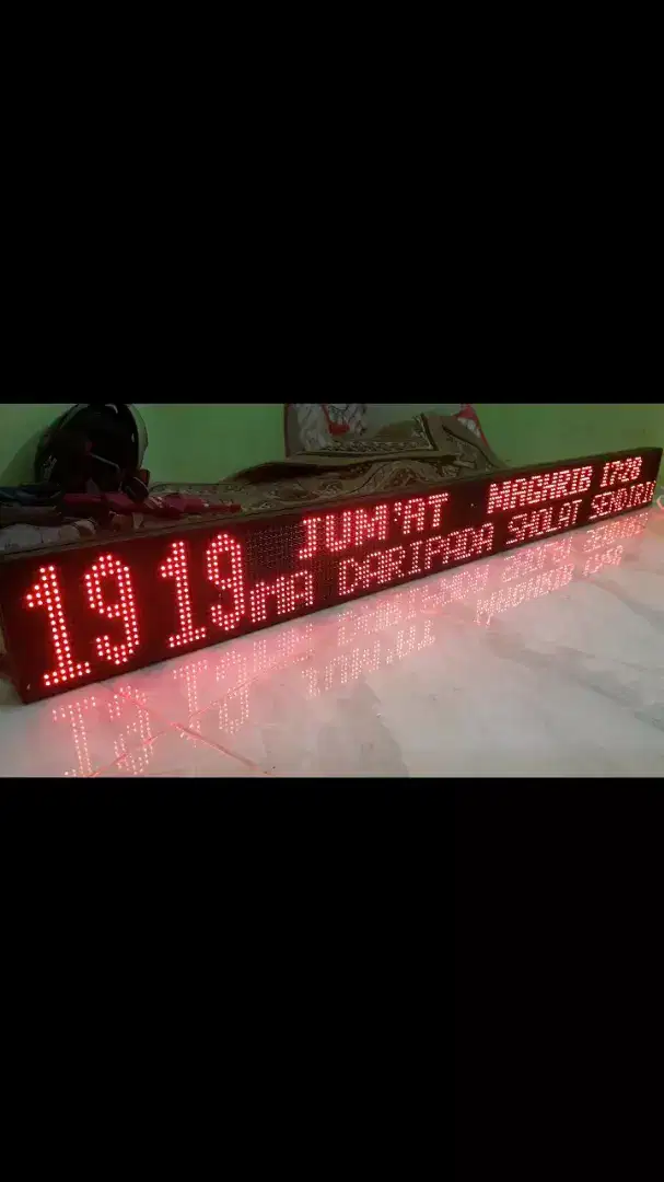 Running text jadwal sholat/jam masjid uk.200x20cm