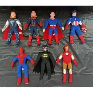 Boneka mainan anak diecast superhero 7 macam SNI realpic 3D murah