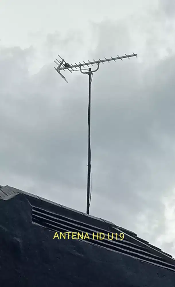 Pasang antena tv hd baru
