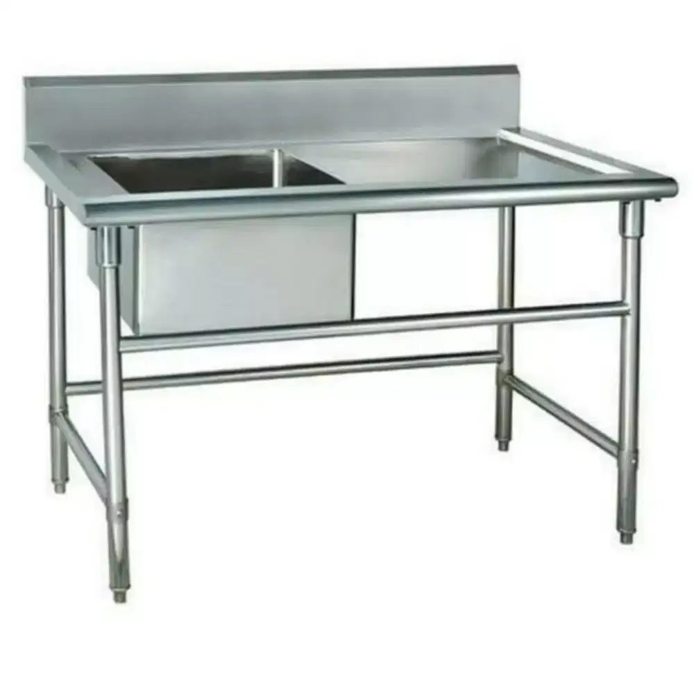 Meja sink cuci piring stainless steel.
