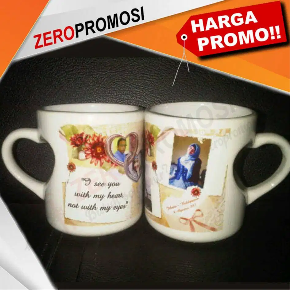 Mug Gagang Love Cekung - Mug Love Custom Suka-Suka