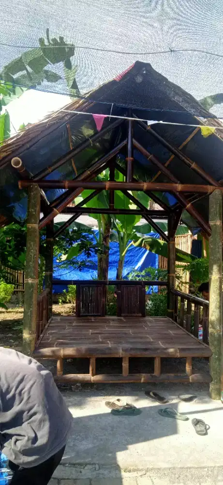 Gasebo bambu kuat kuat