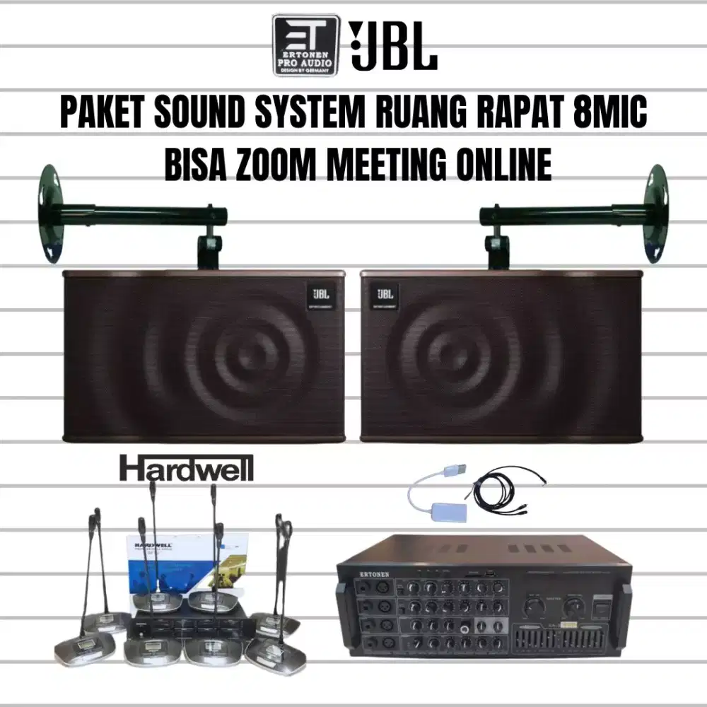 Paket Soung Ruang Rapat JBL ERTONEN 8 Mic Untuk Zoom Meeting Online