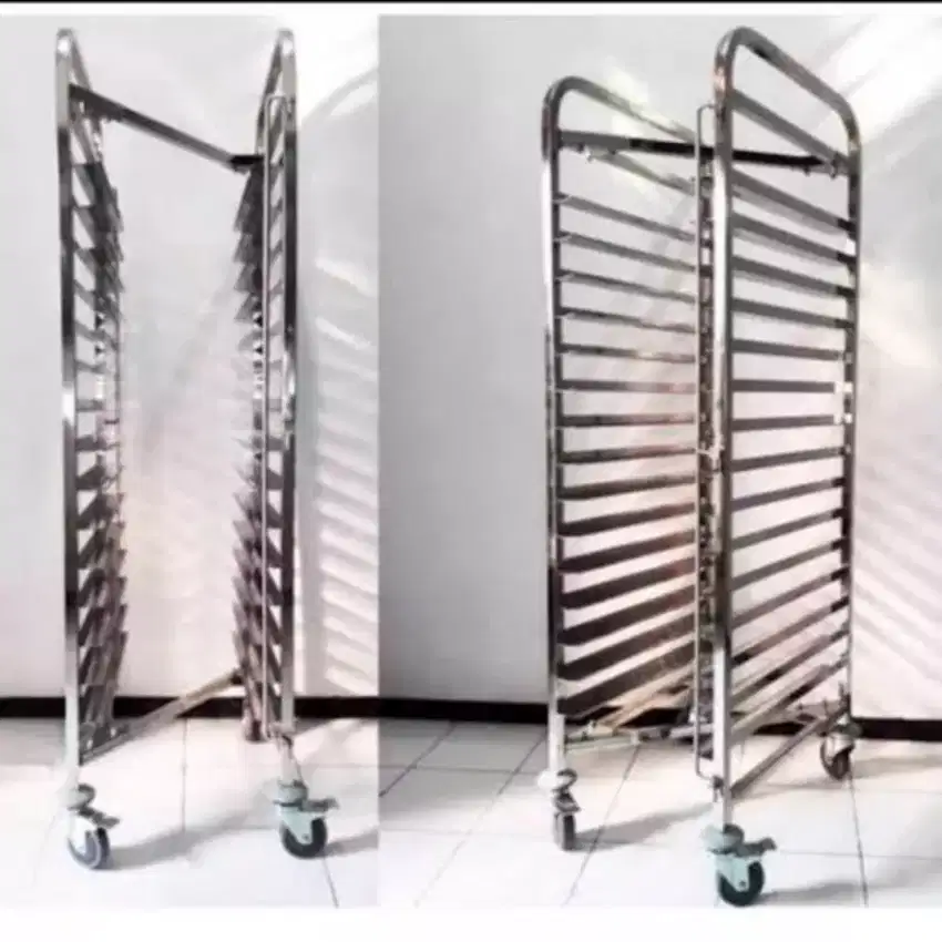 Bakery trolley stainless/rak roti untuk loyang BPT-15