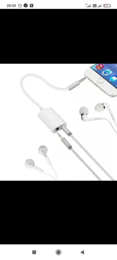 Audio splitter kabel Jack 3.5mm male to dual female 2in1audio in audio