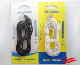 Kabel Data Micro USB WELLCOMM 1.5 Mtr Original