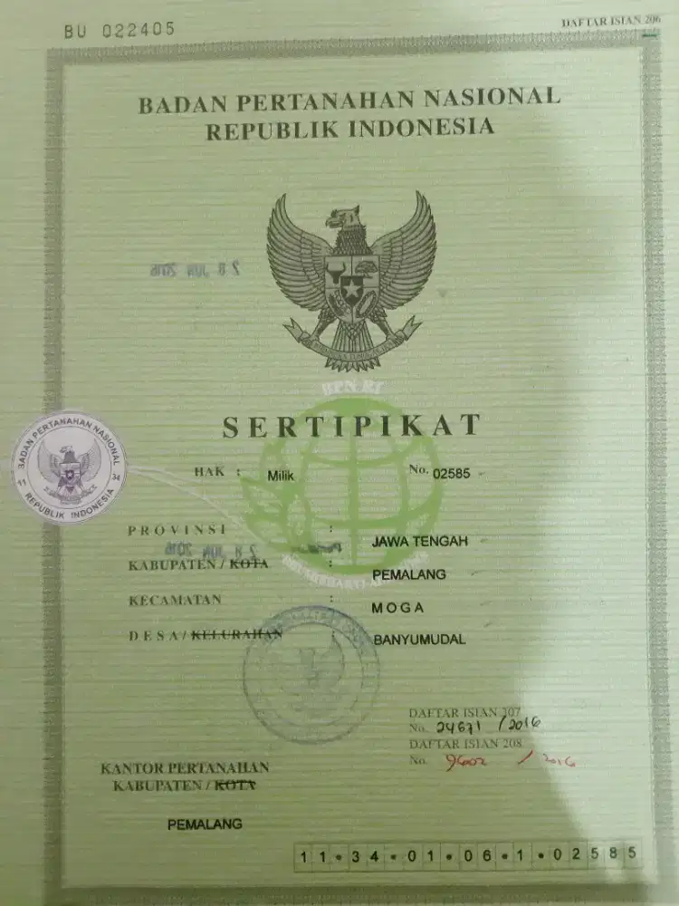 Di Jual Tanah Non Pertanian + Kapling, Luas : 2560 m2, 495m2 & 352m2