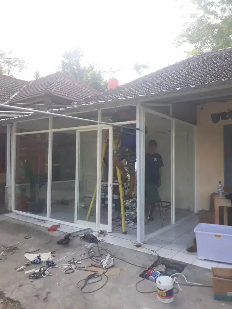 pintu geser aluminium sliding minimalis murah