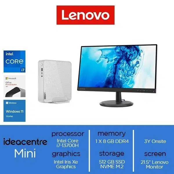 Lenovo IdeaCentre Mini 01IRH8 0VYN Core i7-13700H 8GB 512GB W11 OHS