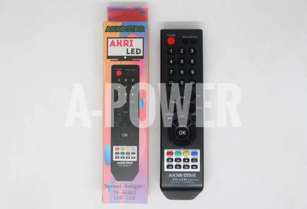 Remote TV LED/LCD Akari (langsung pakai)
