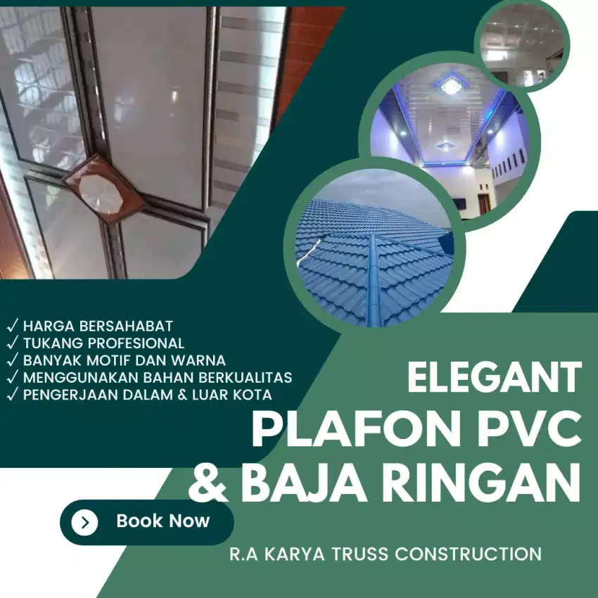 plafon pvc dan plafon gypsum