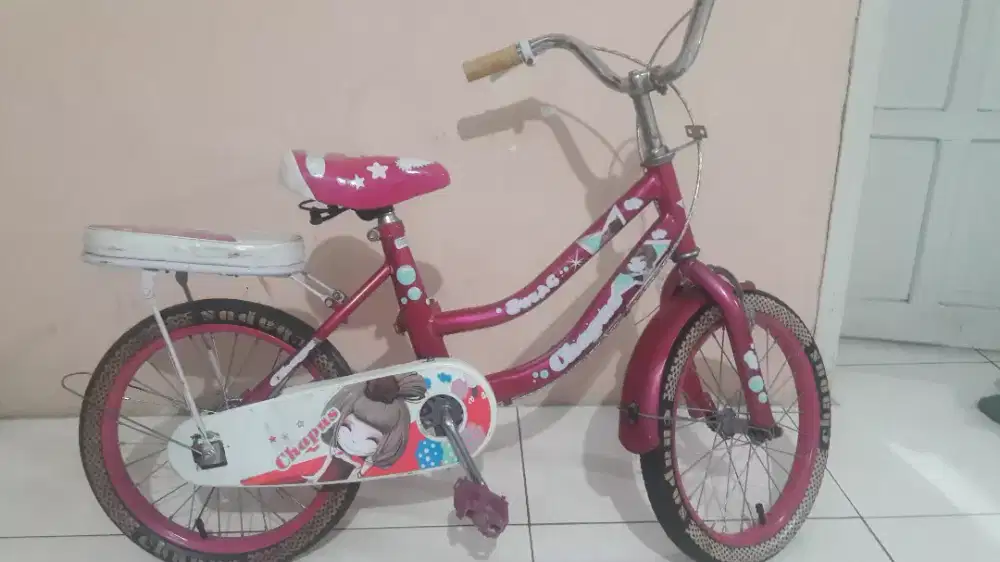 Sepeda anak warna pink uk 16 layak pakai