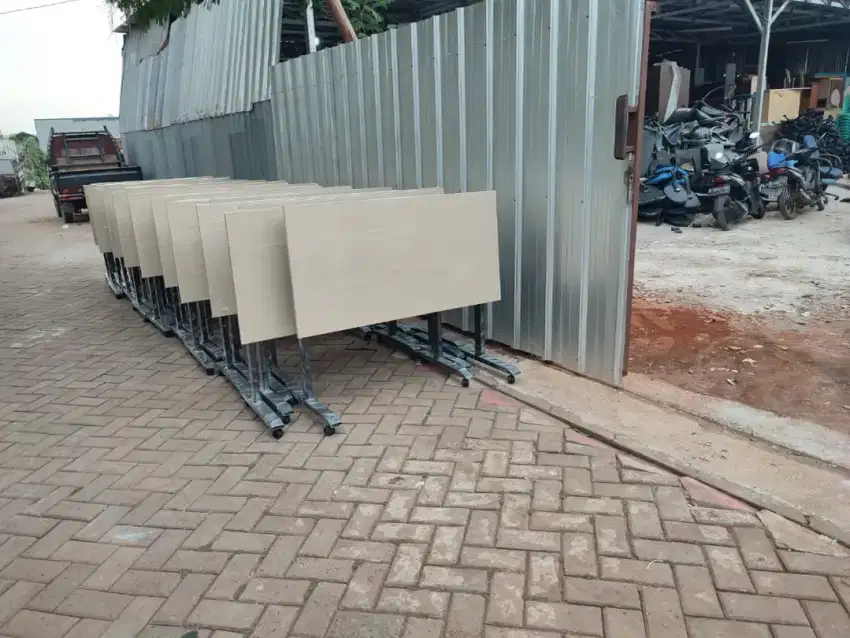 Meja lipat kaki besi uk 120 x 60 x 75