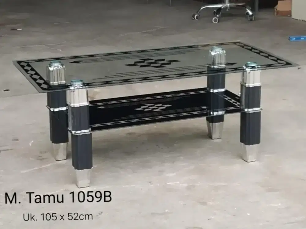 Meja tamu kaca sofa 1059b