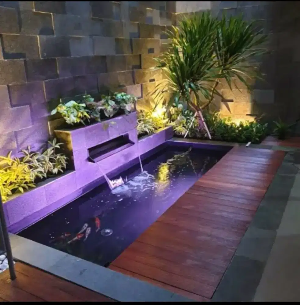 Kolam Ikan Hias batu alam