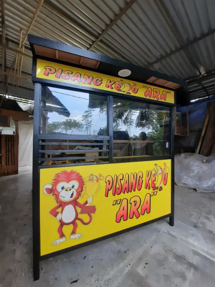 Gerobak usaha, gerobak jualan, gerobak kayu