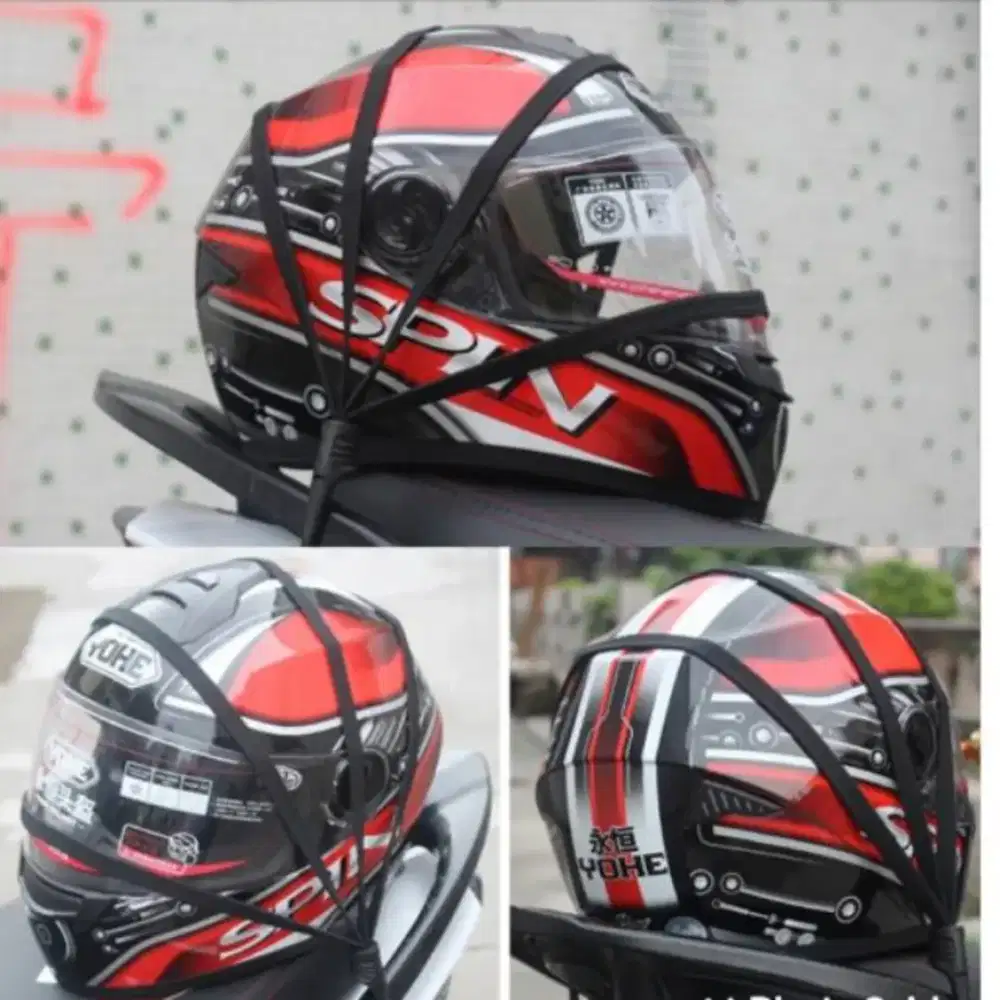 Tali jok motor cargonet pengikat helm barang kuat tebal helm ojek ojol