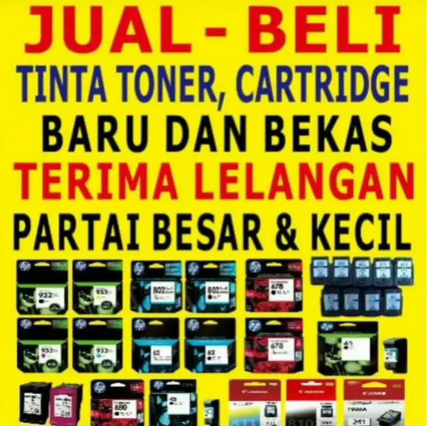 MENERIMA JUAL-BELI TINTA CARTRIDGE BARU&BEKAS KANTORAN,DGN HRG TINGGI