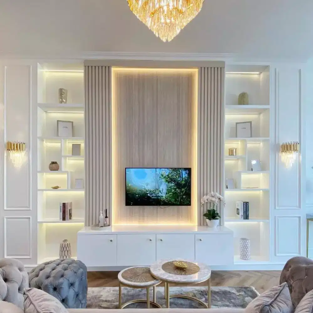 Lemari TV minimalis HPL