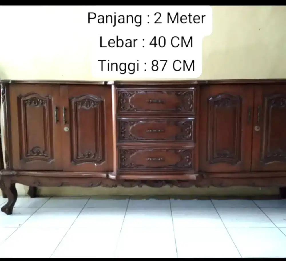 LEMARI BUFFET  JATI TUA