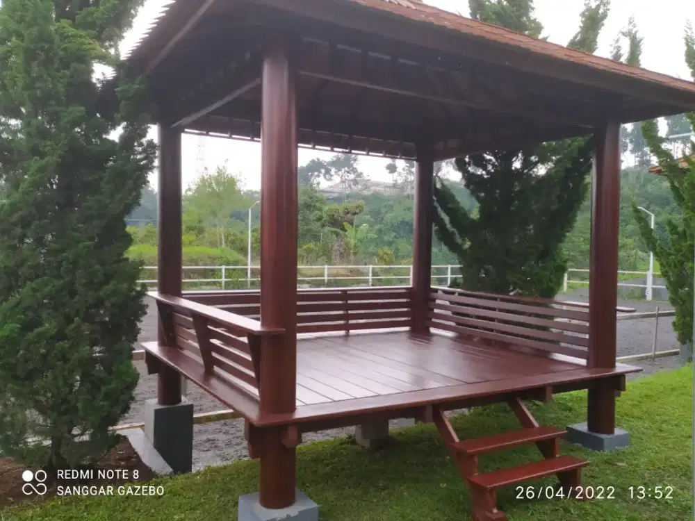 Spesialis tukang saung kayu kelapa murah harga /meter persegi 3jt