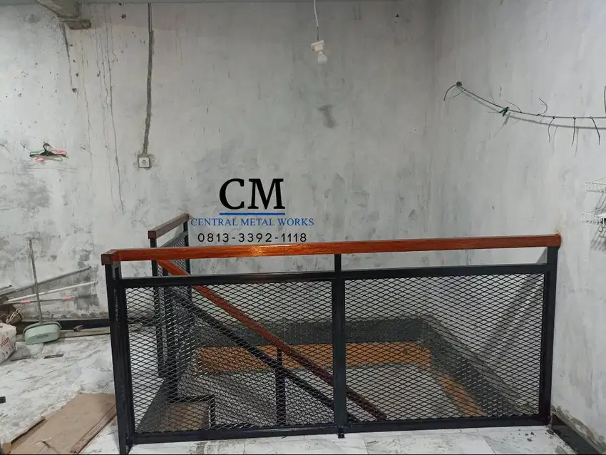 RAILING TANGGA BESI PEGANGAN TANGGA ELEGAN CUSTOM