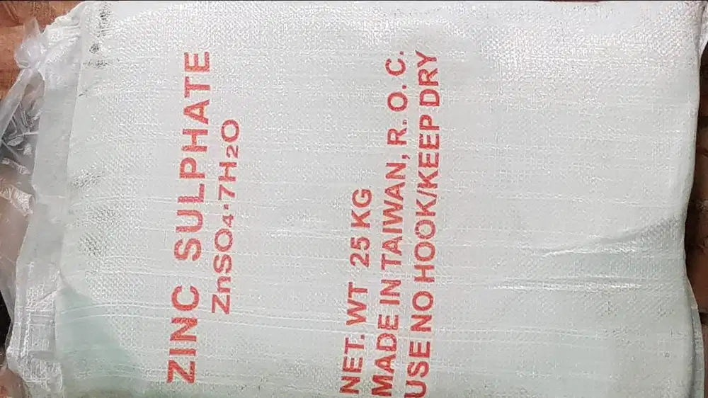 Jual Bahan Kimia Zinc Sulphate heptahydrate zak 25 kg
