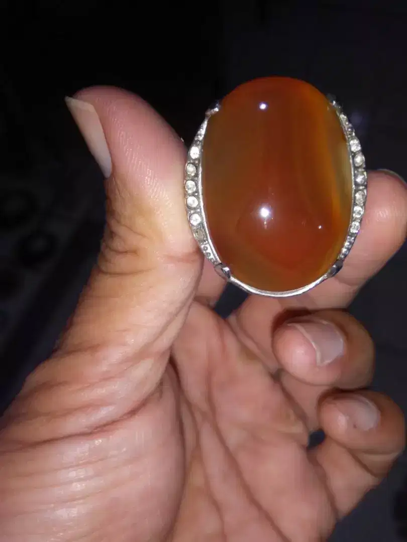 Batu sulaiman madu kantong semar ajib dim 34x23x6 titanium super sz 7