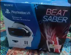 Jual PS 4 + VR, 2 stick, beat sabber second seperti baru