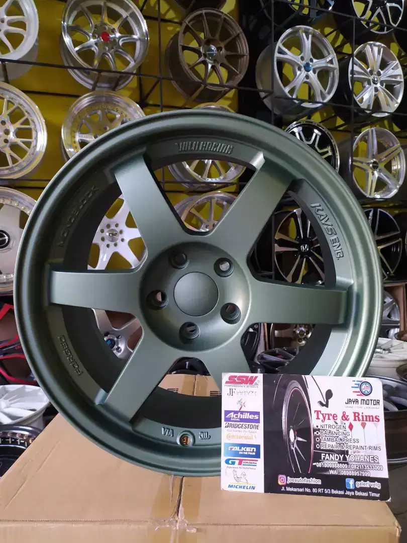 Velg TE37 OG r18 5x114 lbr8,5 et40 green army