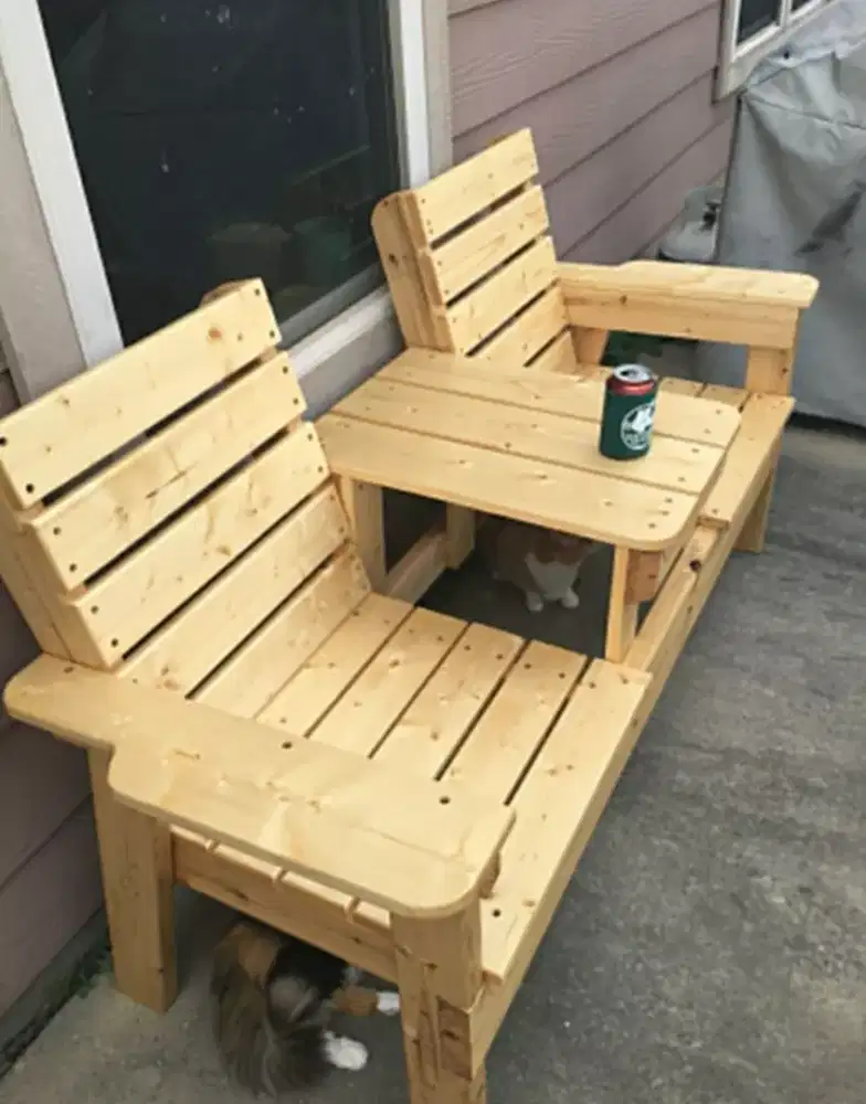 Kursi Meja teras kayu