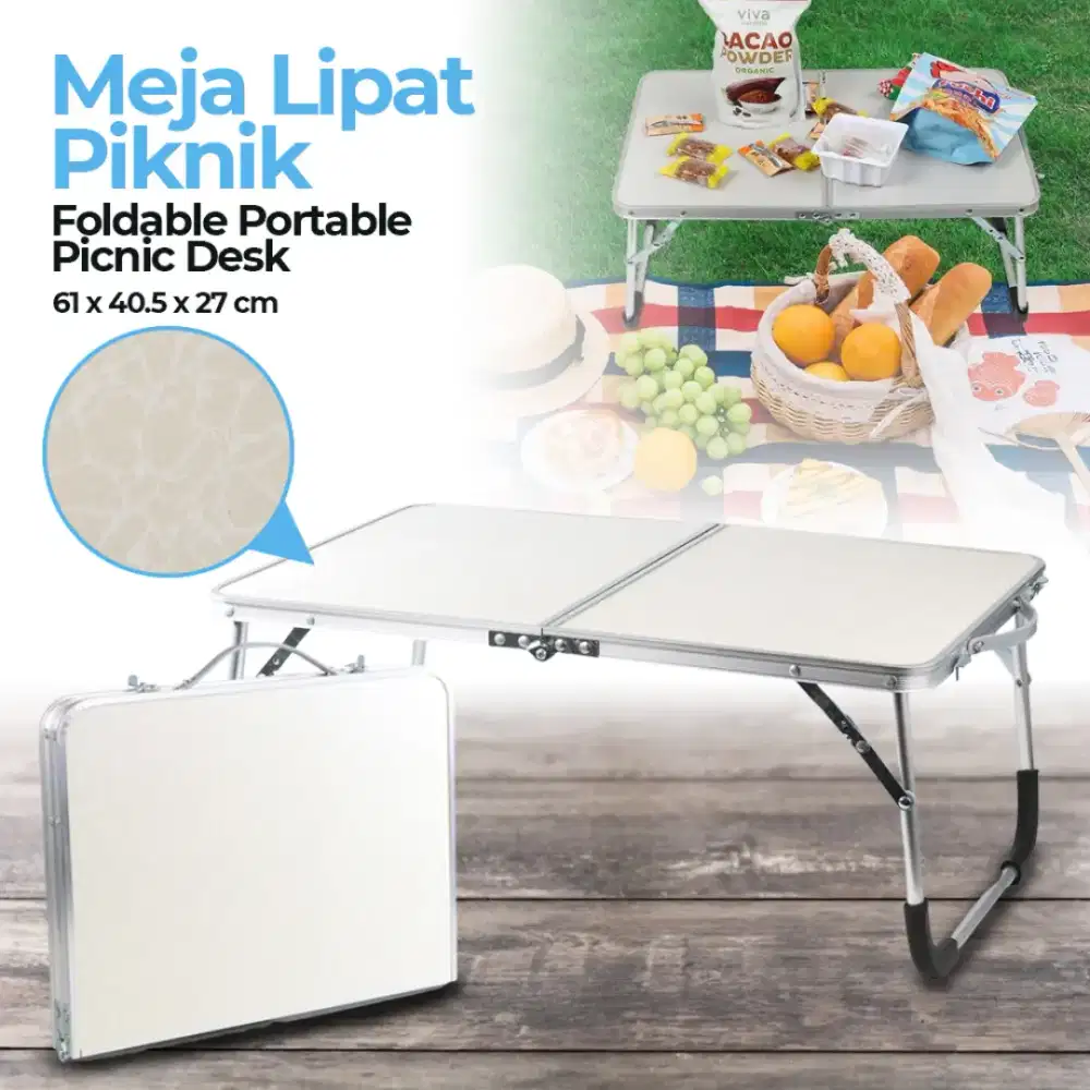 luckyway meja lipat multifungsi foldable portable laptop picnic desk