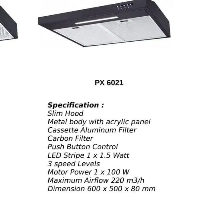 Cooker Hood Modena Penghisap Asap Px0611