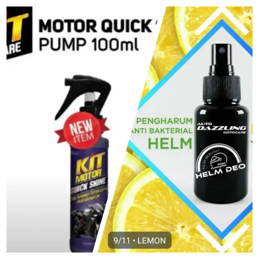 Penghilang bau, sterilizer helmet - Lemon & KIT motor quick shine pump