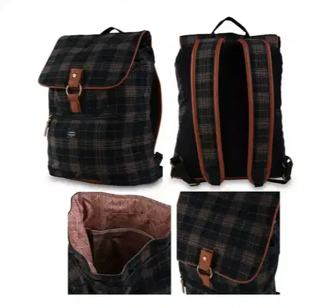 Tas Exsport Sweet Tartan Citypack - Black Red
