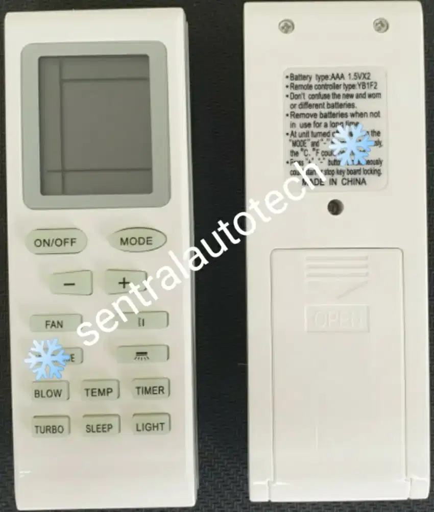 Remote AC Sharp,Daikin,Gree,Aqua