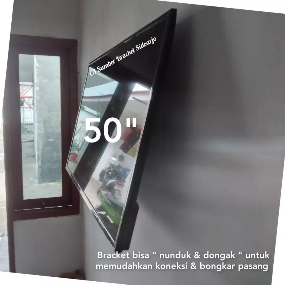 Bracket tv 55 60 65 & instalasi gk repot