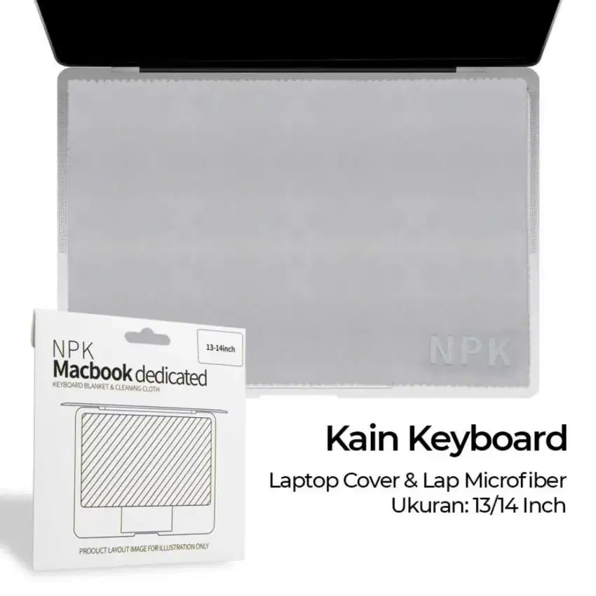 NPK Kain Keyboard Lap Microfiber Laptop 13/14 Inchi