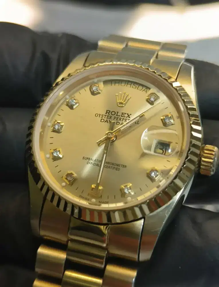 Jam deals rolex gold