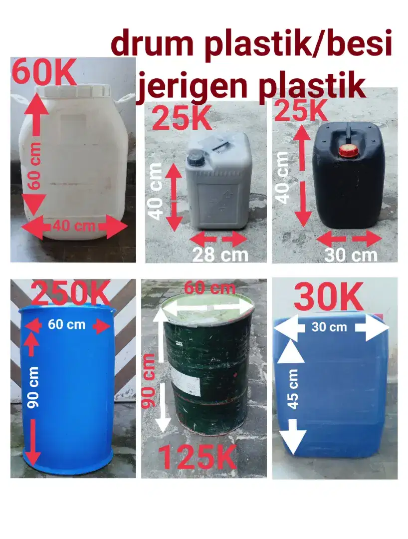 Drum plastik/besi & jerigen plastik