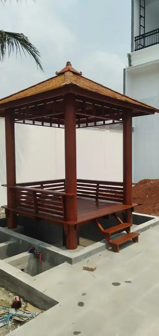 GAZEBO MINIMALIS KAYU KELAPA