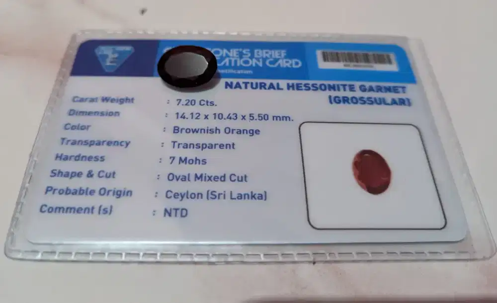 Natural Hessonite Garnet Ceylon (Sri Lanka)