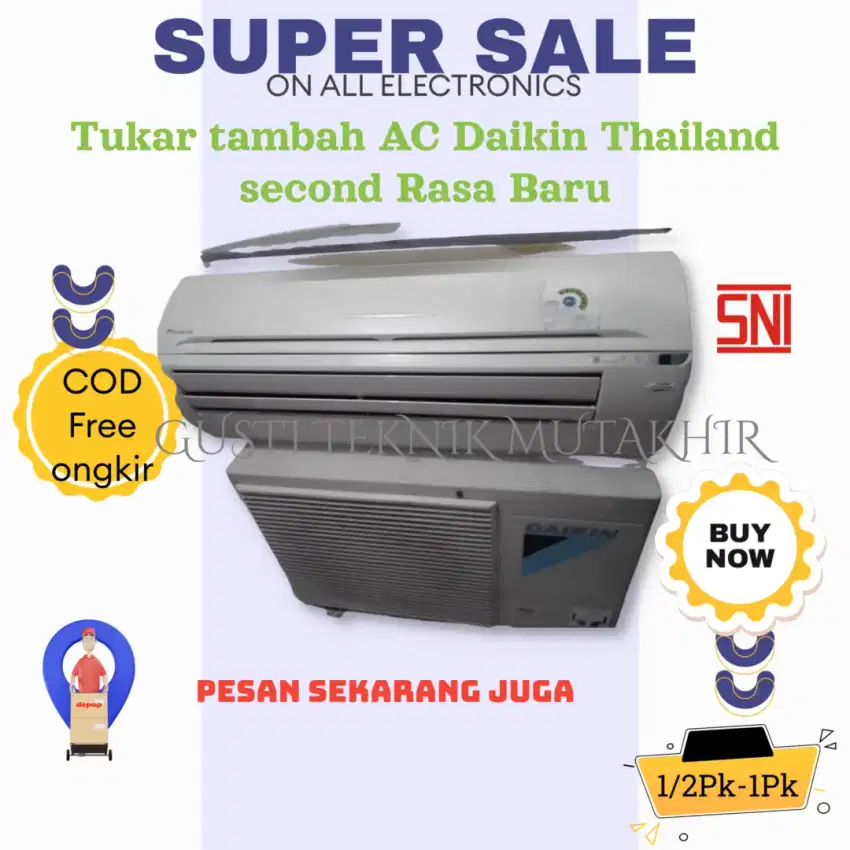 DAIKIN THAILAND PLUS PASANG& SPARE PART BARU FREE ONGKIR  R32 & R410A