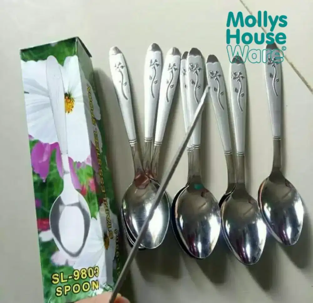 Ready sendok bunga tebal anti karat dijmin tebal yaa 1 L 30 k
